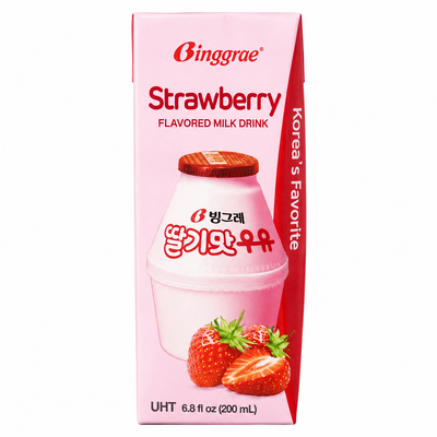 Binggrae Strawberry Flavored Milk Drink 200ml