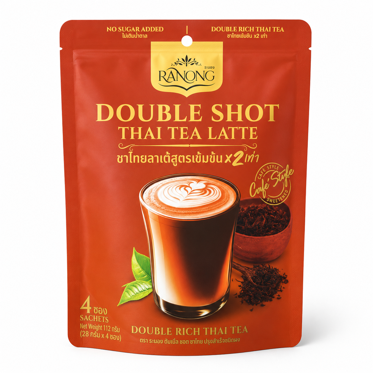 Ranong Double Shot Thai Tea Latte – 4 sobres
