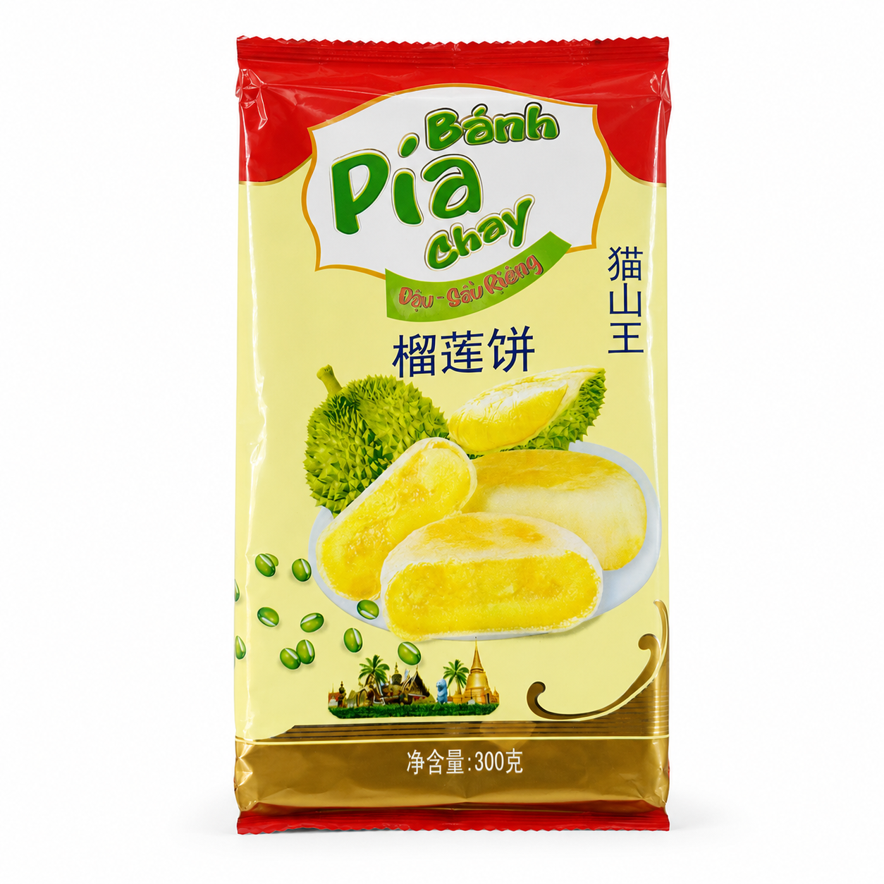 Banh Pia Chay Musang King Durian Cake 300g