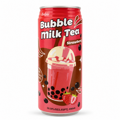 Fortune Strawberry Bubble Milk Tea 490 ml