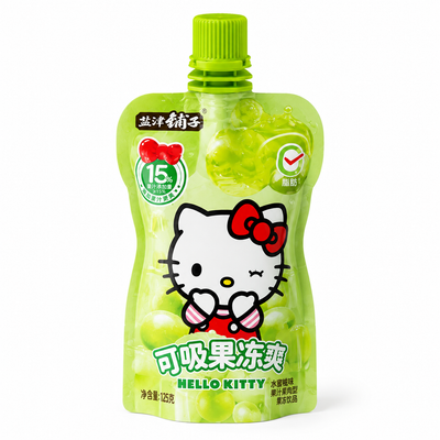 Hello Kitty Jelly Drink Green Grape 125g