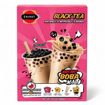 J-Basket Instant Boba Kit Black Tea – 3 Servings